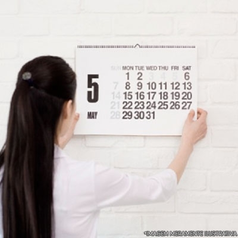 Calendário de Parede Personalizado Valor Moema - Calendários de Mesa Personalizados para Empresas Cubatão