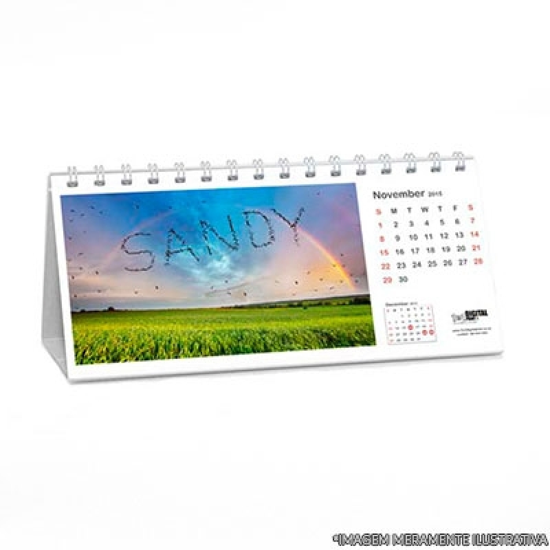 Calendário Personalizado com Logo Jardim Vazani - Calendário Personalizado Mesa