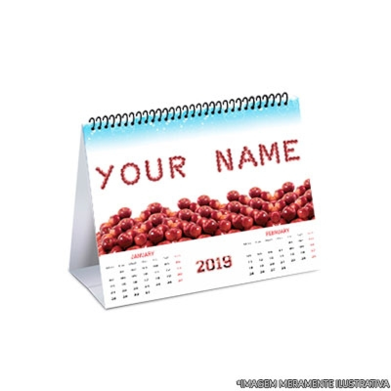 Calendários de Mesa Personalizados para Empresas Valor Taboão da Serra - Calendario Personalizado para Lembrancinha Cubatão