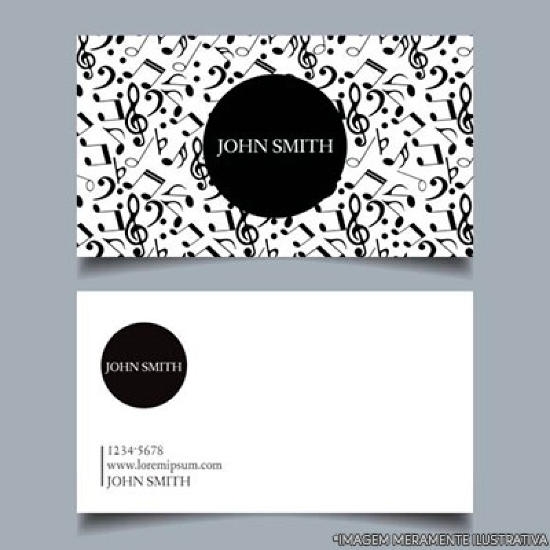 Cartão de Visita Preto e Branco Sacomã - Cartão de Visita Personalizado