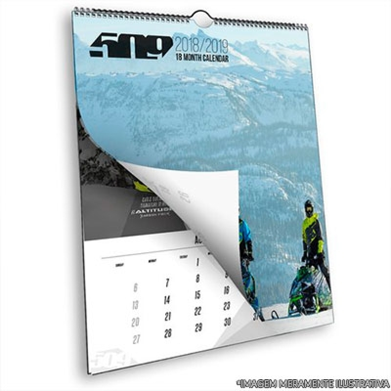 Preço de Calendário Personalizado para Lembrancinha Morumbi - Calendarios de Parede Personalizados Santos